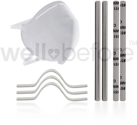 Aluminum Strips Nose Wire Strip Self-Adhesive Masks - 10 pcs