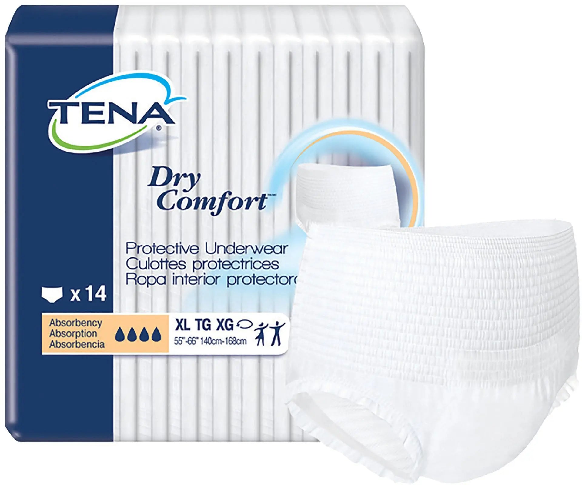 Tena Dry Comfort Absorbent Underwear, Medium - Case/80