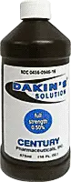 Century Pharmaceuticals Dakin's Solution Full Strength 0.5% 16 oz Bottle