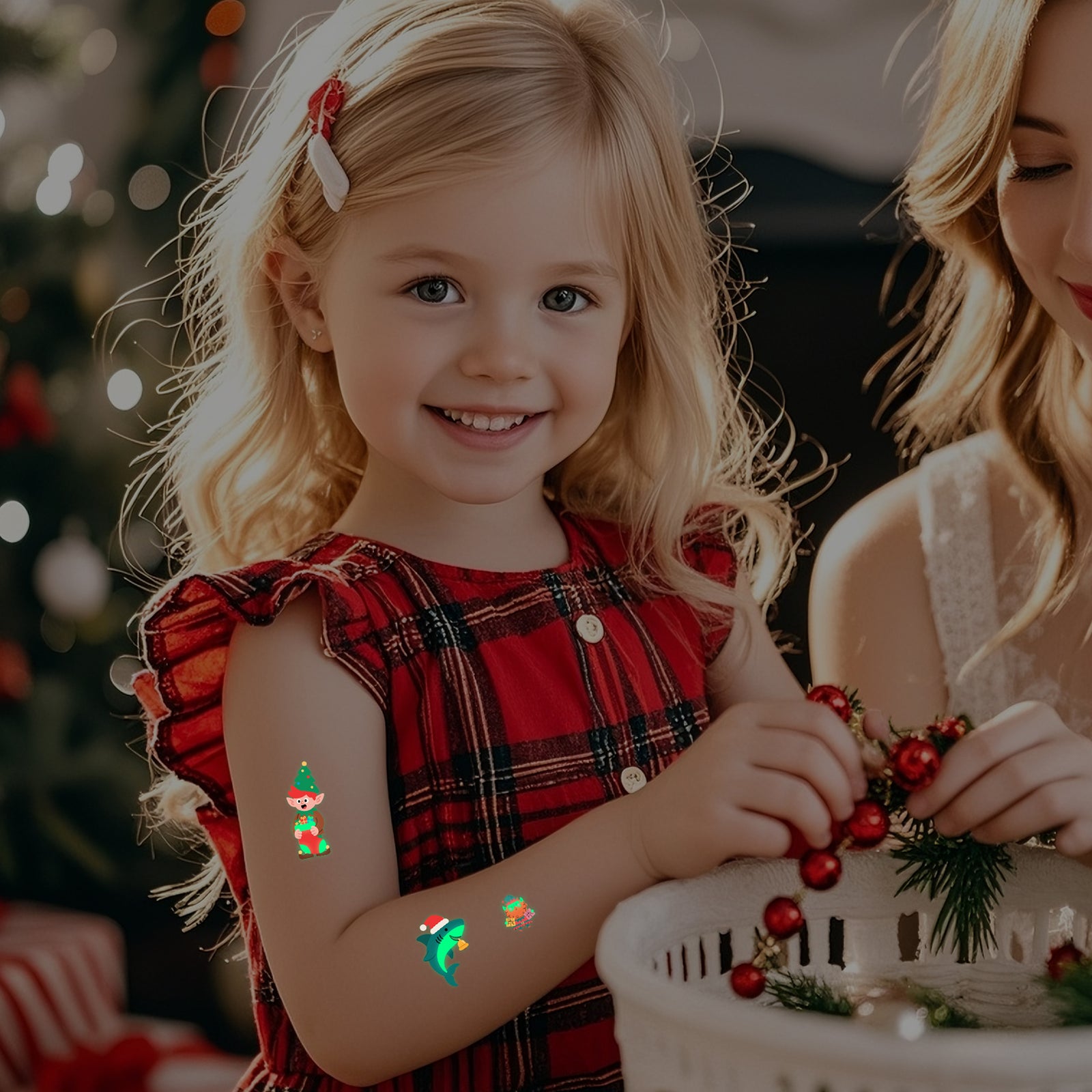 WellBefore Glow-in-the-Dark Christmas Tattoos