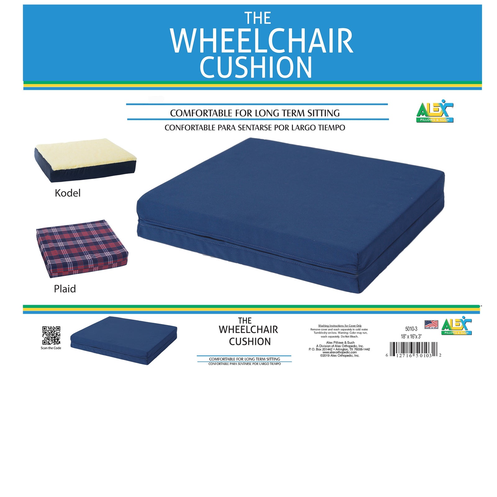Wheelchair Cushion 16x18x4 Inches