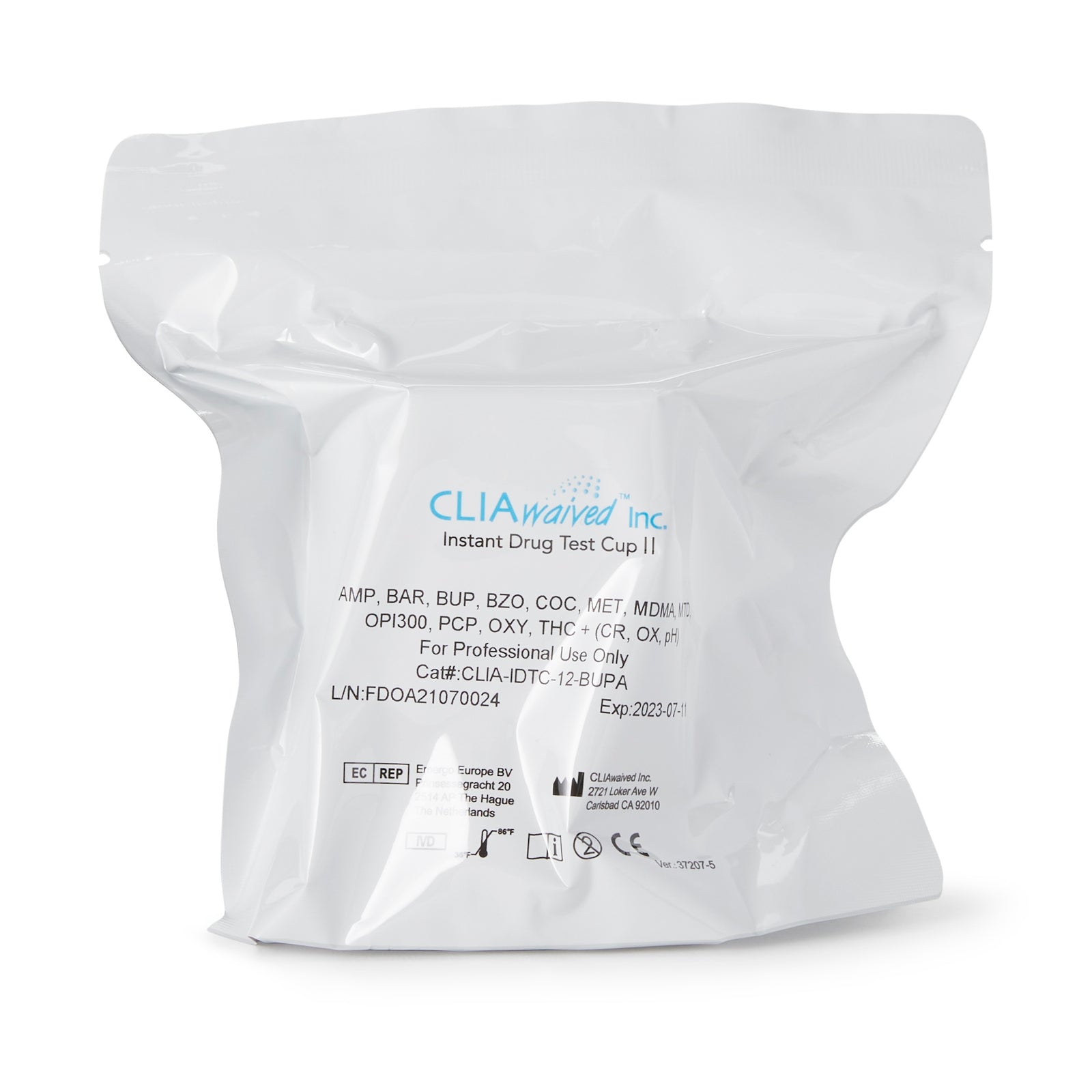 12-Panel Drug Test Cup with Adulterant Detection
