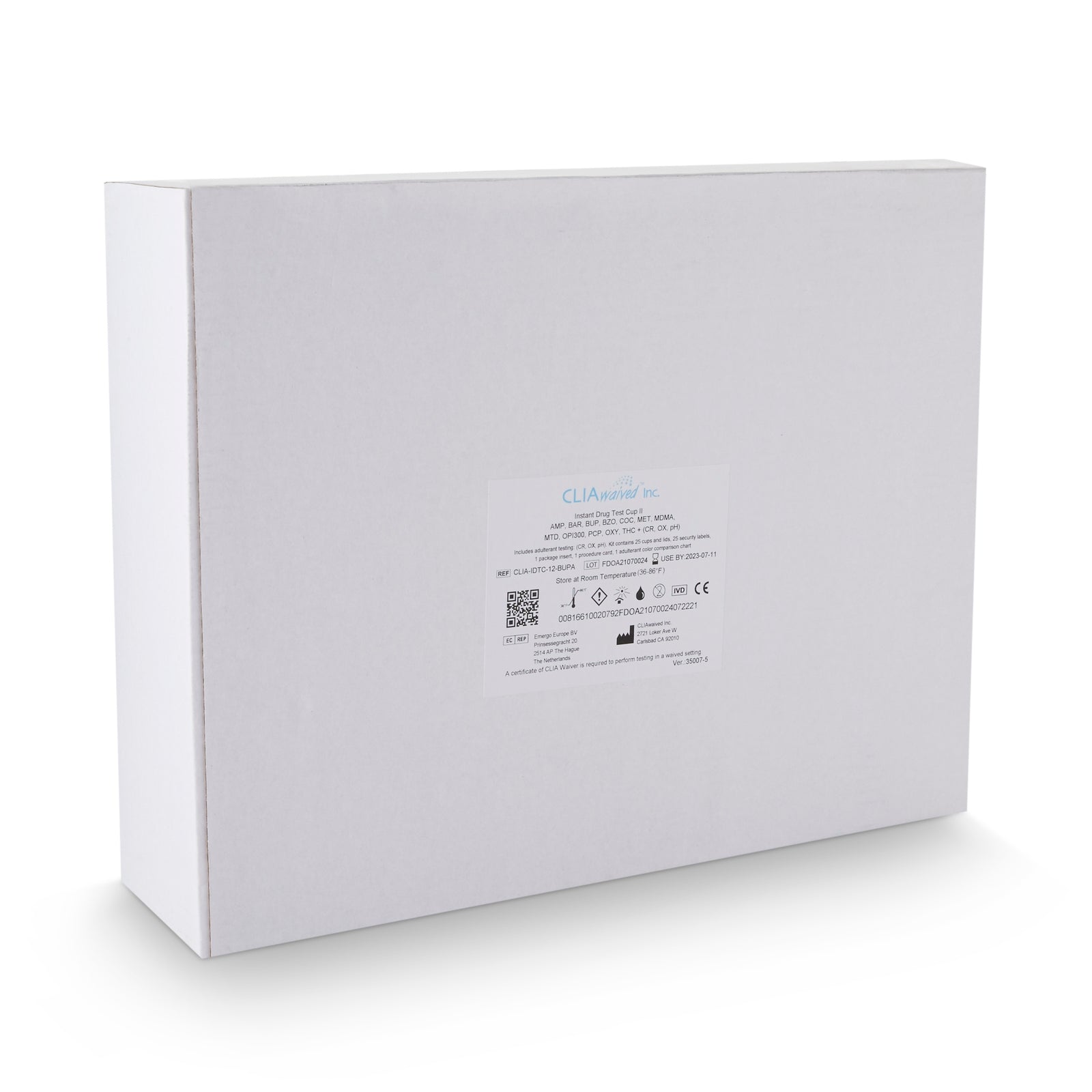 12-Panel Drug Test Cup with Adulterant Detection