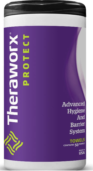 Theraworx Skin Wipe Canister, Lavender, 50 Wipes