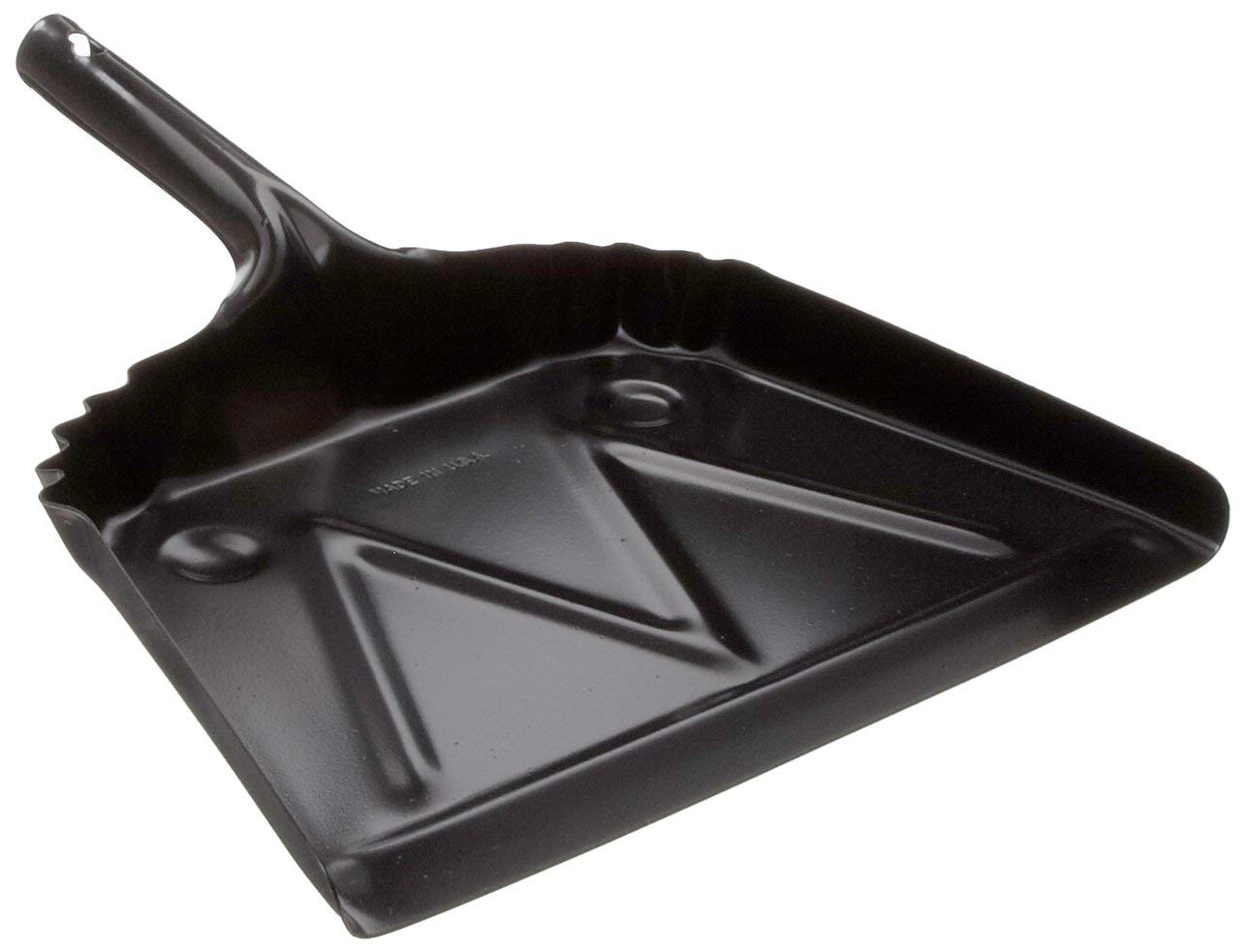 Saalfeld Heavy-Duty Black Dust Pan, 12 x 14 Inch