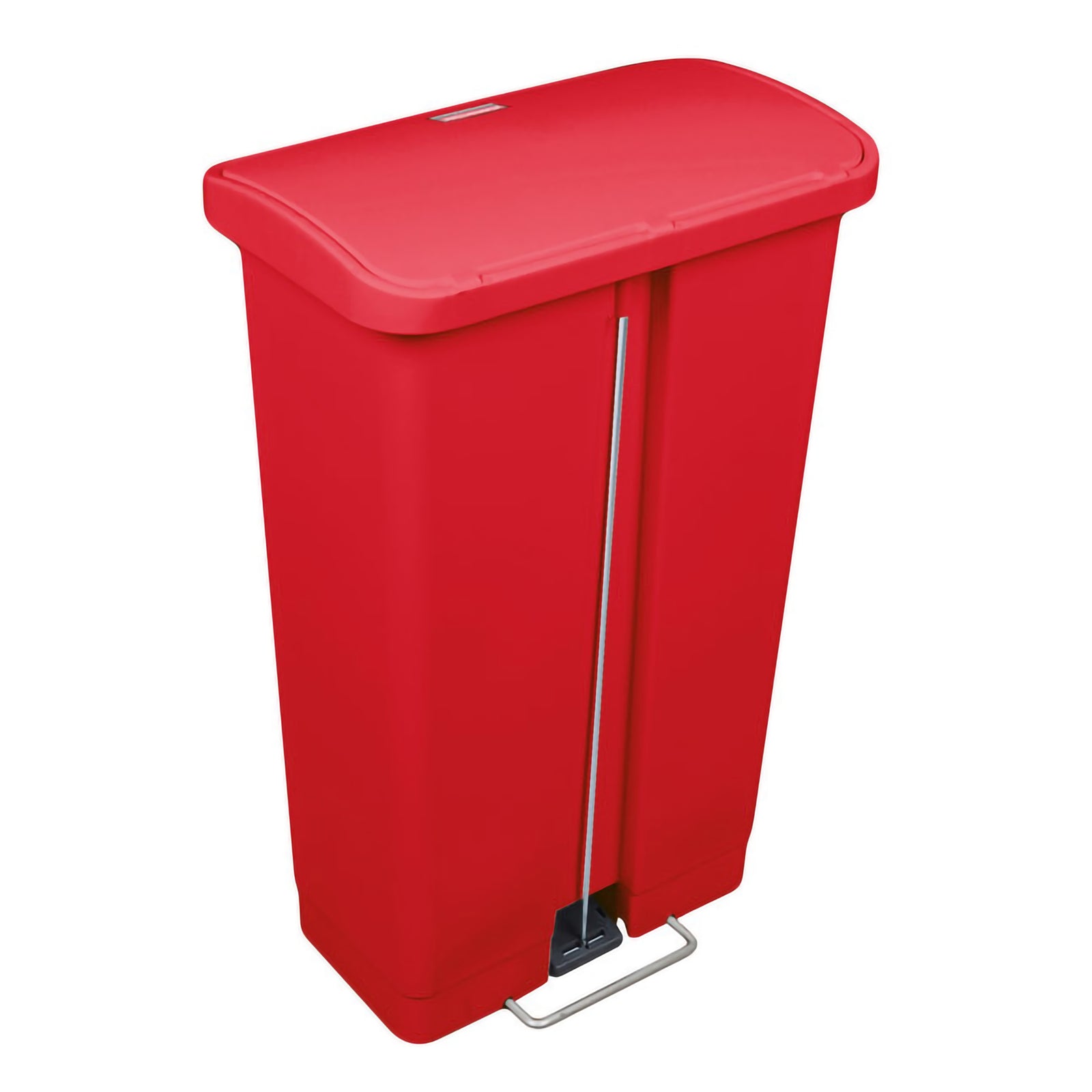 Slim Jim Step-On Trash Can, Red, 13 Gallon