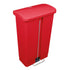 Slim Jim Step-On Trash Can, Red, 13 Gallon