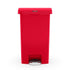Slim Jim Step-On Trash Can, Red, 13 Gallon
