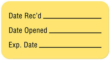 Quality Control Label 7/8 x 1-5/8 Inch Yellow Paper