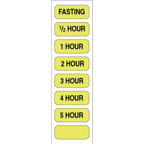PDC Healthcare Fasting Time Interval Auxiliary Label 1/2 X 1-1/4 Inch