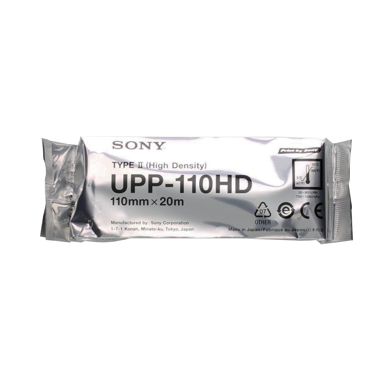 Sony Ultrasound Video Paper Roll - 110mm Black and White High Gloss