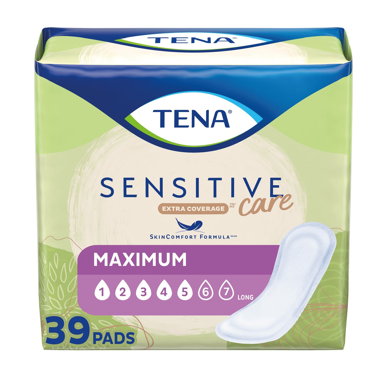 TENA Sensitive Care Maximum Extra Coverage Long Bladder Control Pads