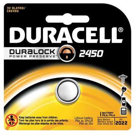 Duracell DL2450 / CR2450 Lithium Coin Battery, 3 Volt