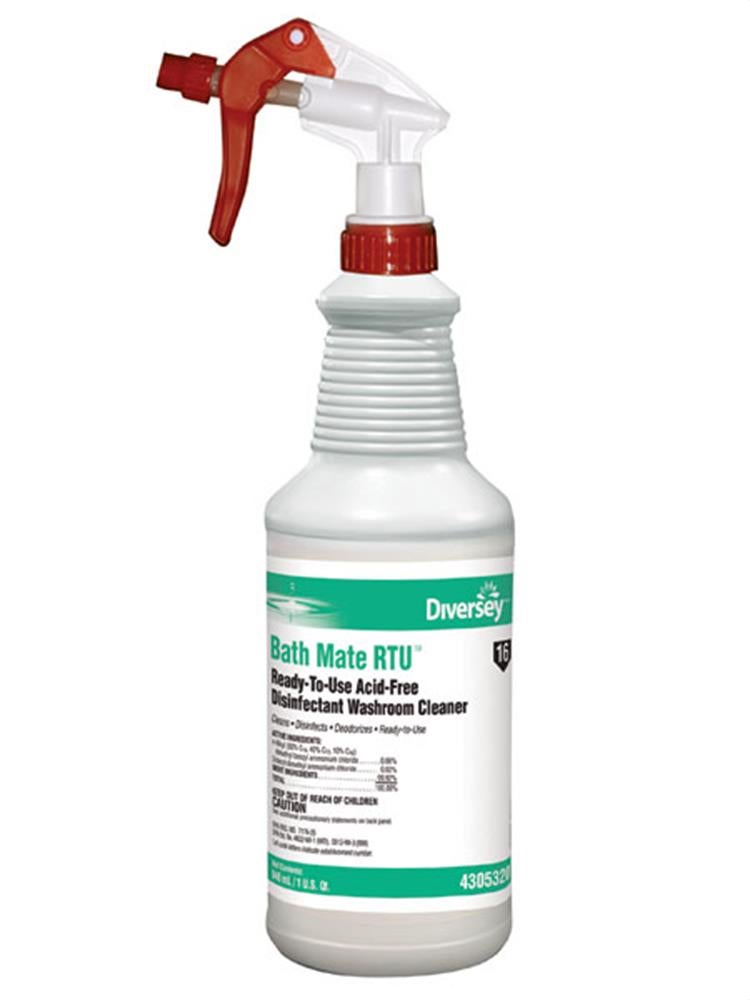 Diversey Bath Mate Acid-Free Disinfectant Cleaner, Fresh, 32 oz