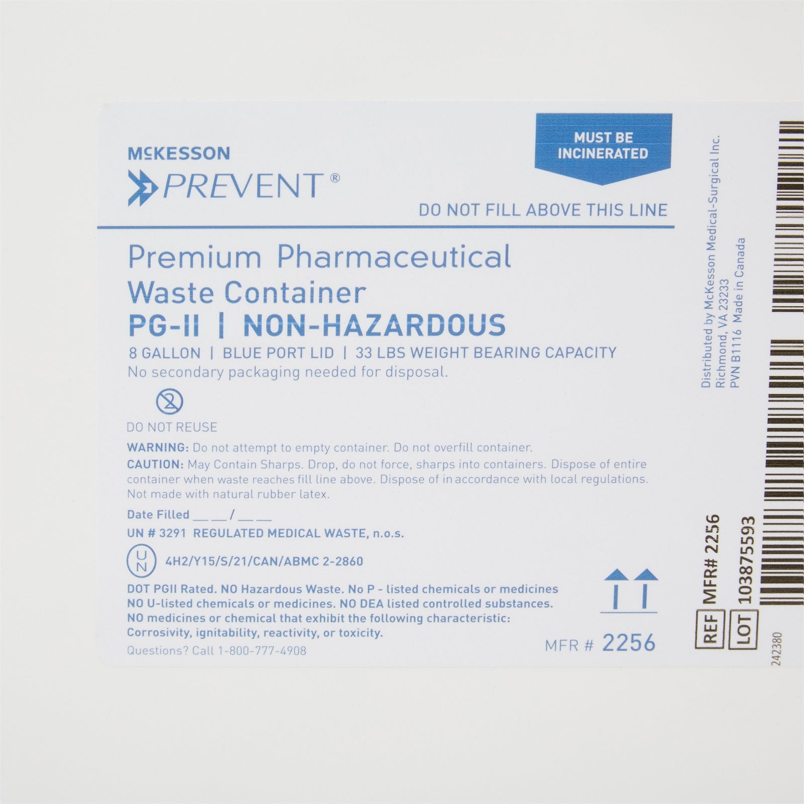 McKesson Prevent® Pharmaceutical Waste Container