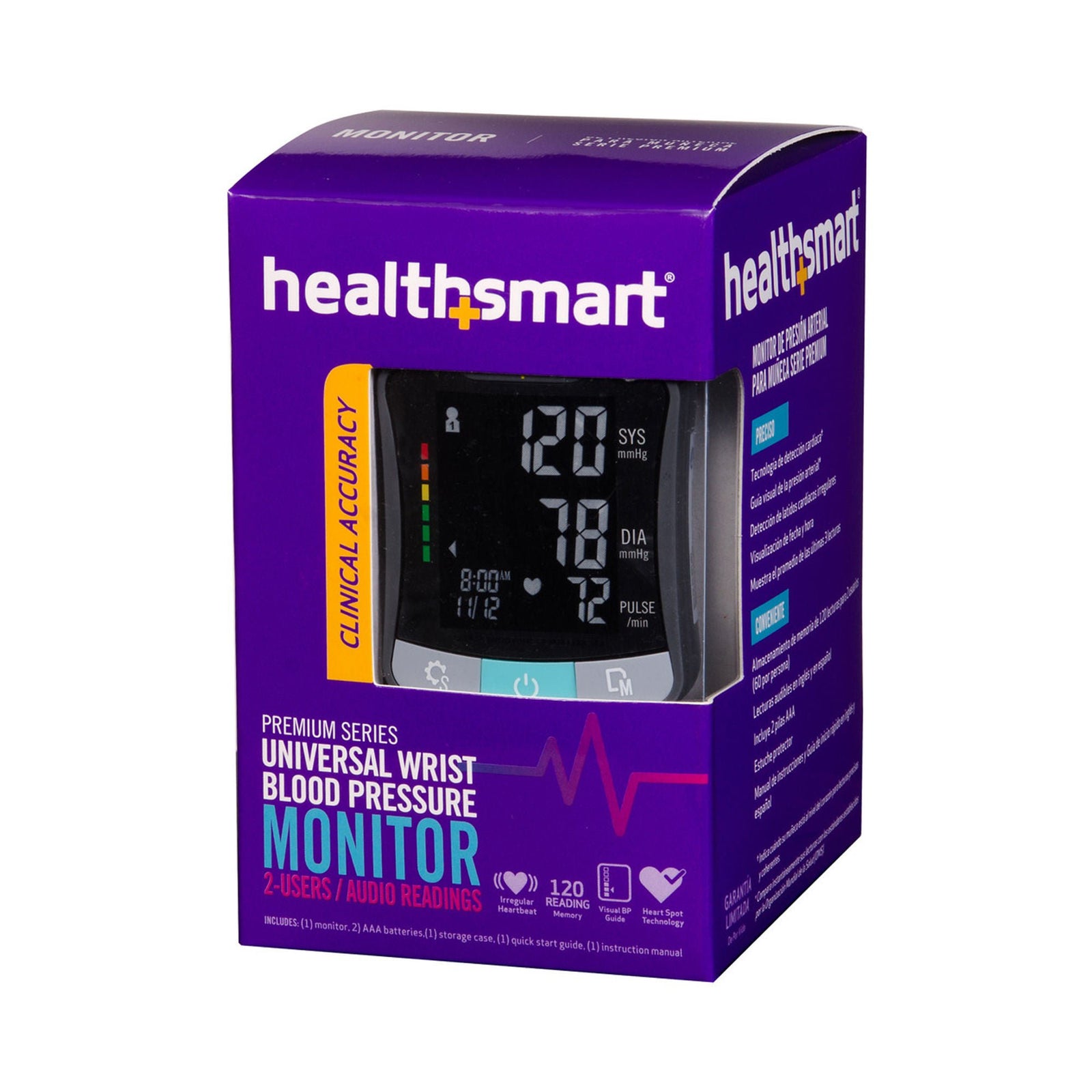 HealthSmart Premium Digital Wrist Blood Pressure Monitor, Talking Model