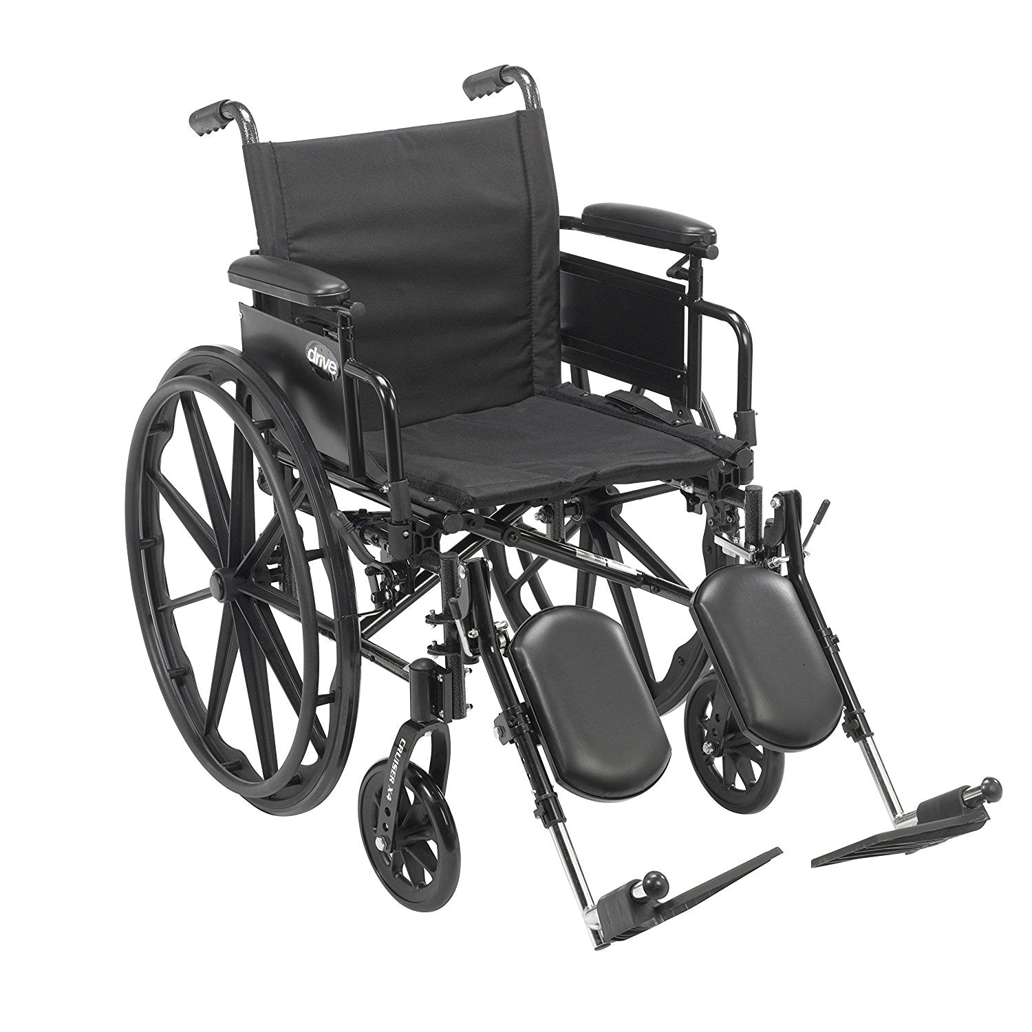 Drive DeVilbiss Cruiser X4 18" Wheelchair with Adjustable Arms and Elevating Leg Rests