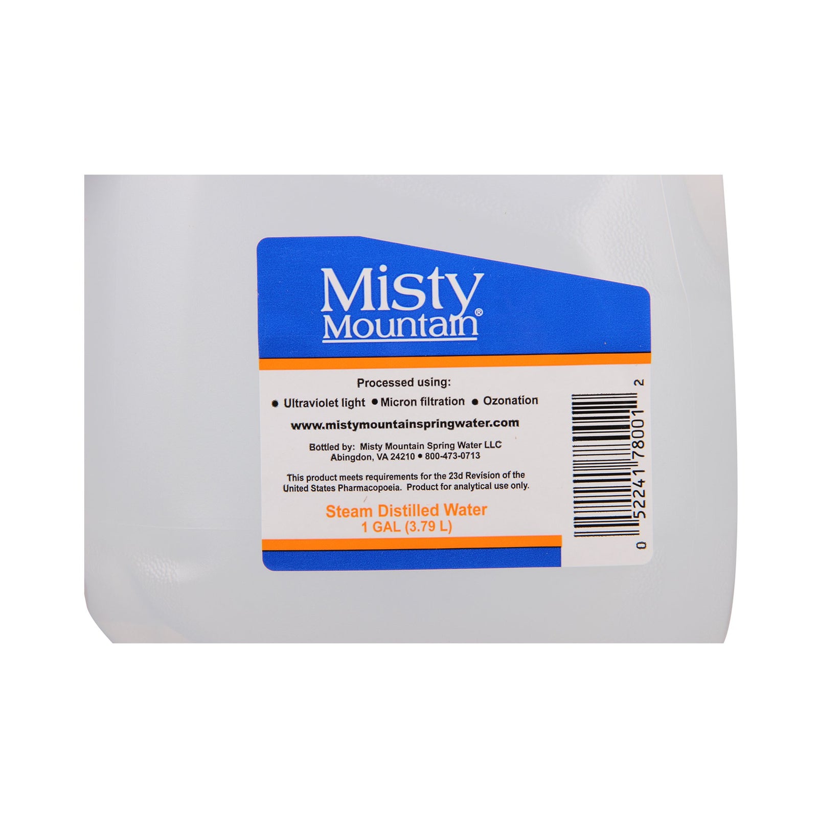 Misty Mountain® Distilled Water 1 Gallon (3 per Case)