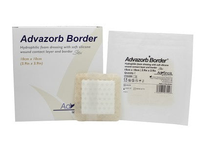 Advazorb Border Foam Dressing with Silicone Adhesive