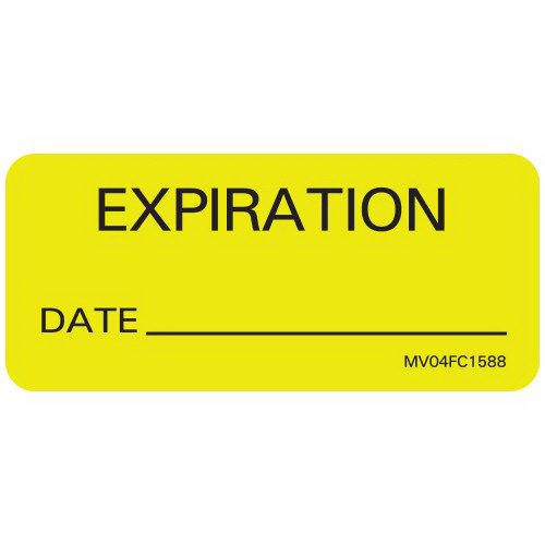MedVision® Expiration Date Quality Control Label 1 x 2-1/4 Inch