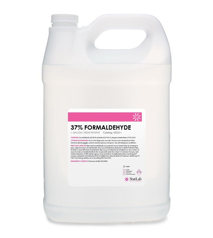 Formaldehyde with Methanol 37% Histology Reagent - 1 Gallon