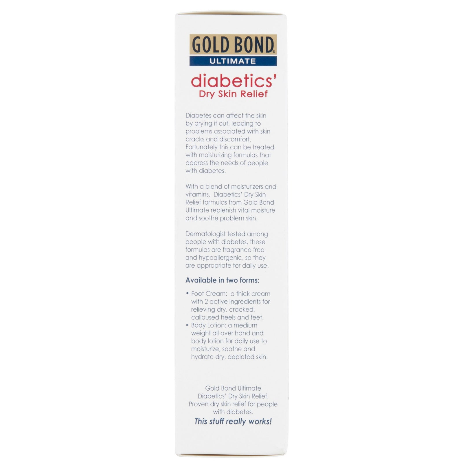 Gold Bond Medicated Diabetics' Foot Moisturizer Cream 3.4 oz Tube
