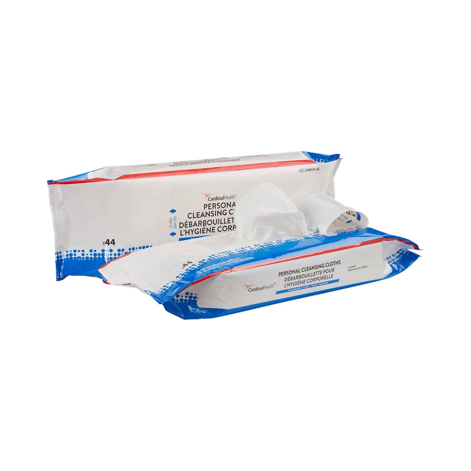 Cardinal Health Wet Perineal Cleanser Flushable Wipes, 9 x 13 Inch