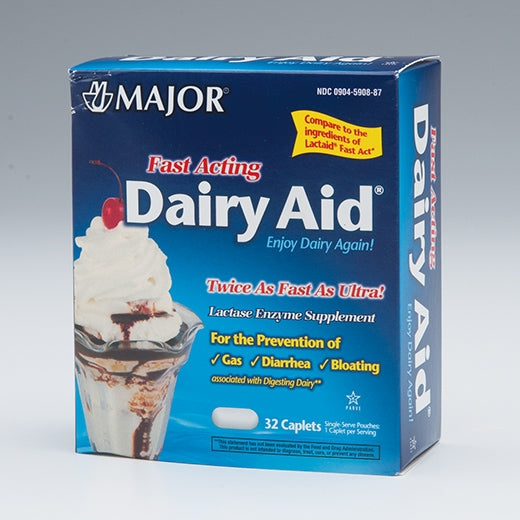 Major® Lactase Enzyme 9,000 IU Caplets 32 per Bottle