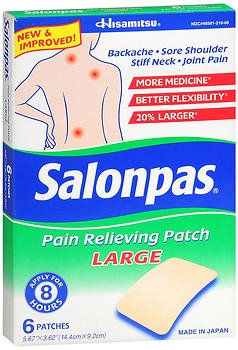 Salonpas Pain Patch Large 3 x 5 in - Box of 6
