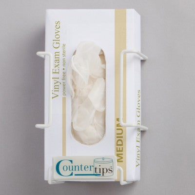 Countertips™ Glove Box Holder, White Coated Wire, 4.3 x 5.9 x 7.7 Inch