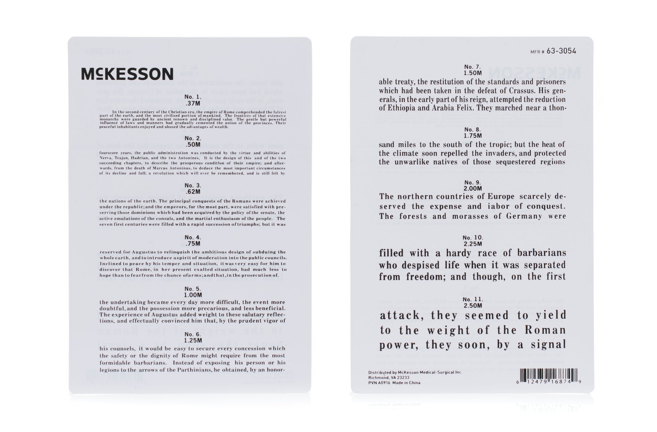 McKesson Vision Screening Card