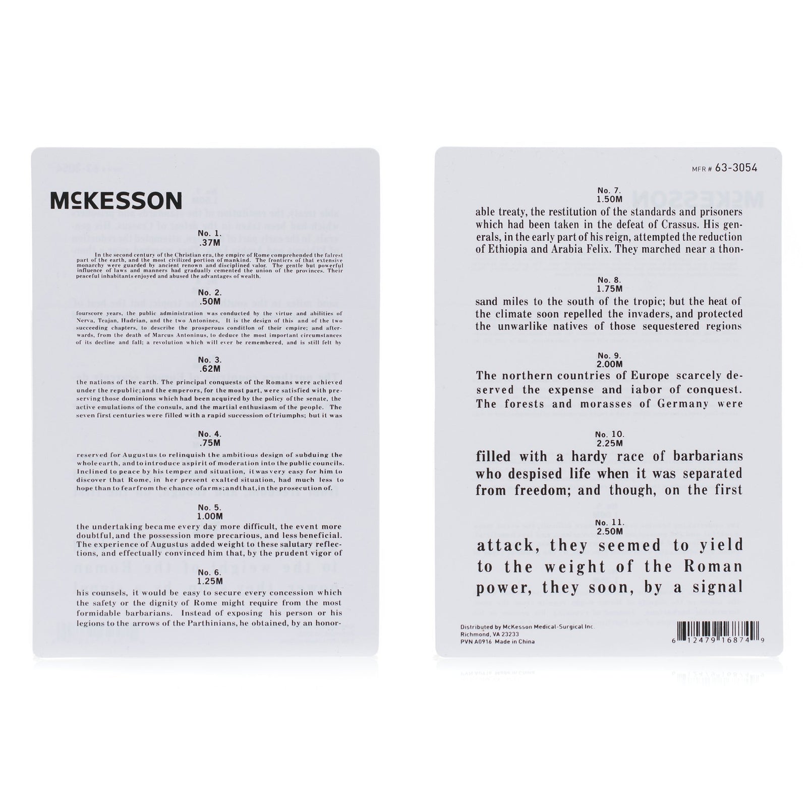 McKesson Vision Screening Card