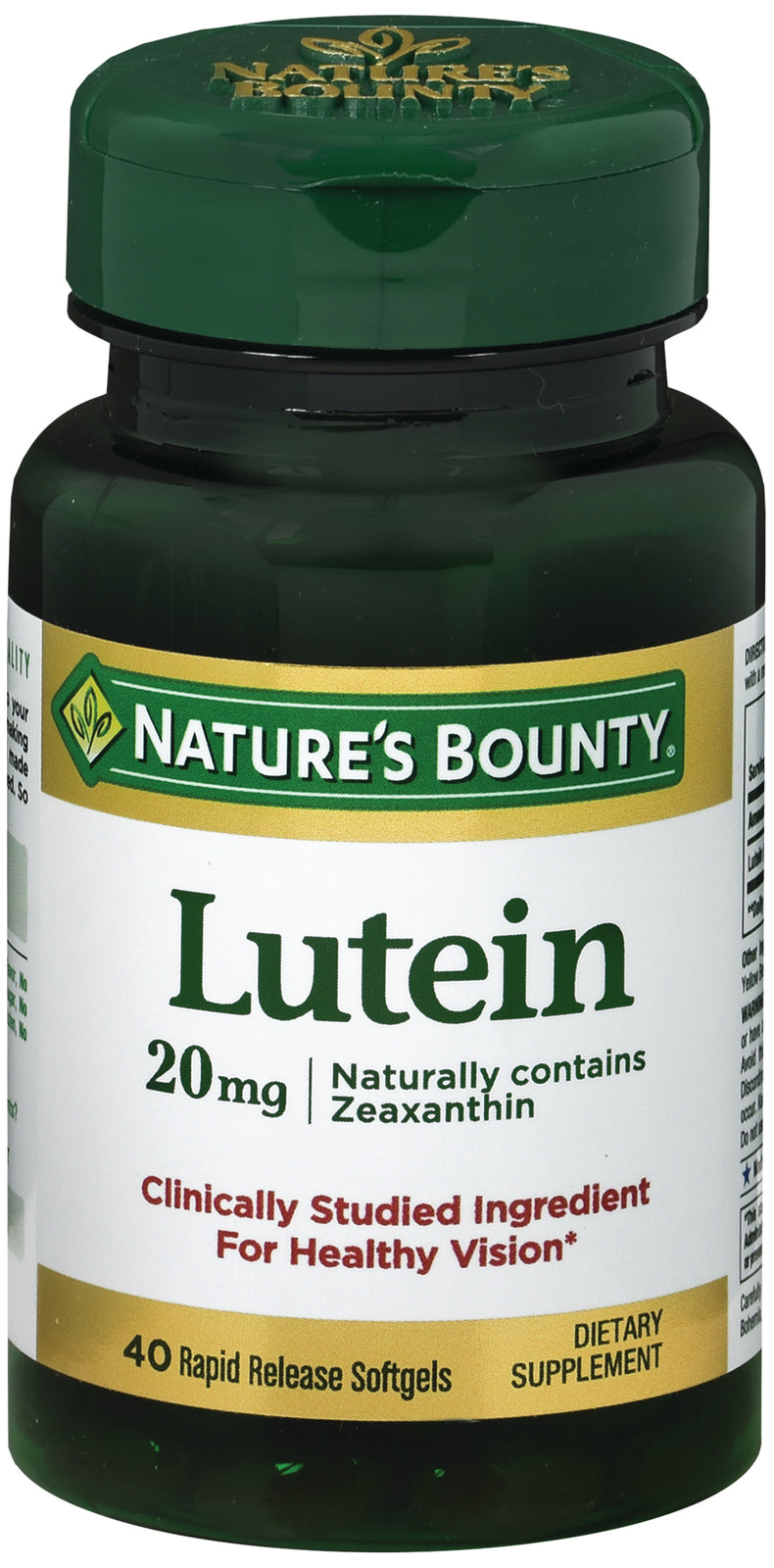 Nature's Bounty® Lutein 20 mg Softgel Supplement, 40 Count
