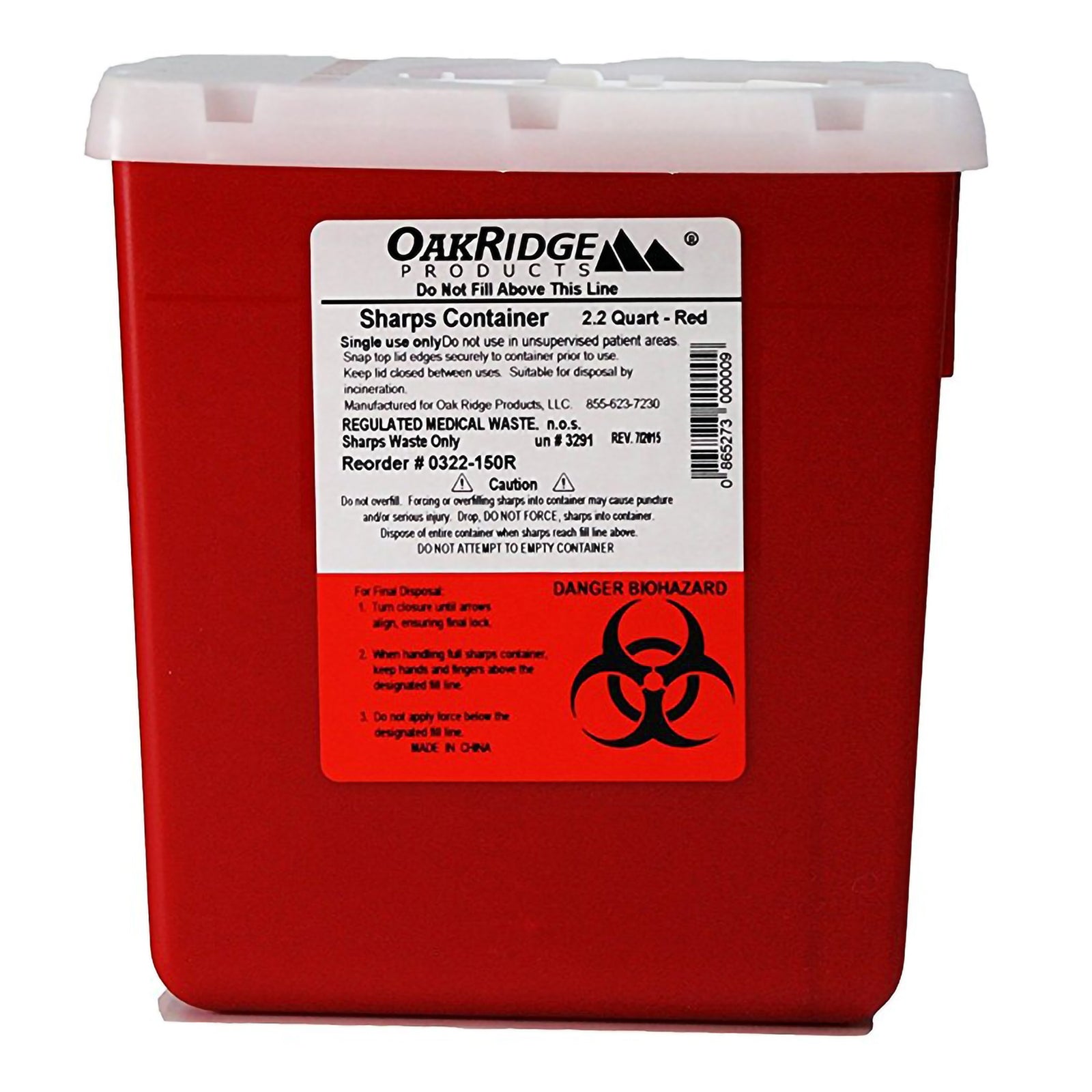 OakRidge™ Sharps Container