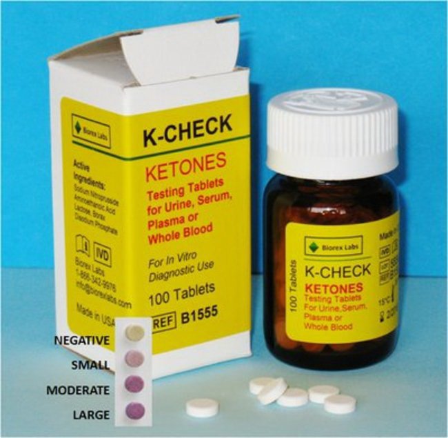 K-Check Ketone Reagent Tablets (100 per Bottle)