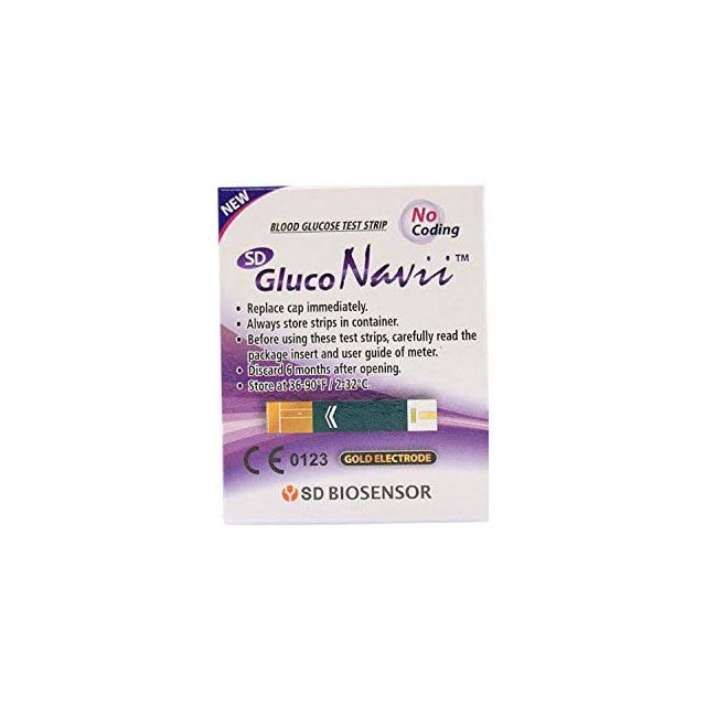 GlucoNavii Blood Glucose Test Strips, Box of 50