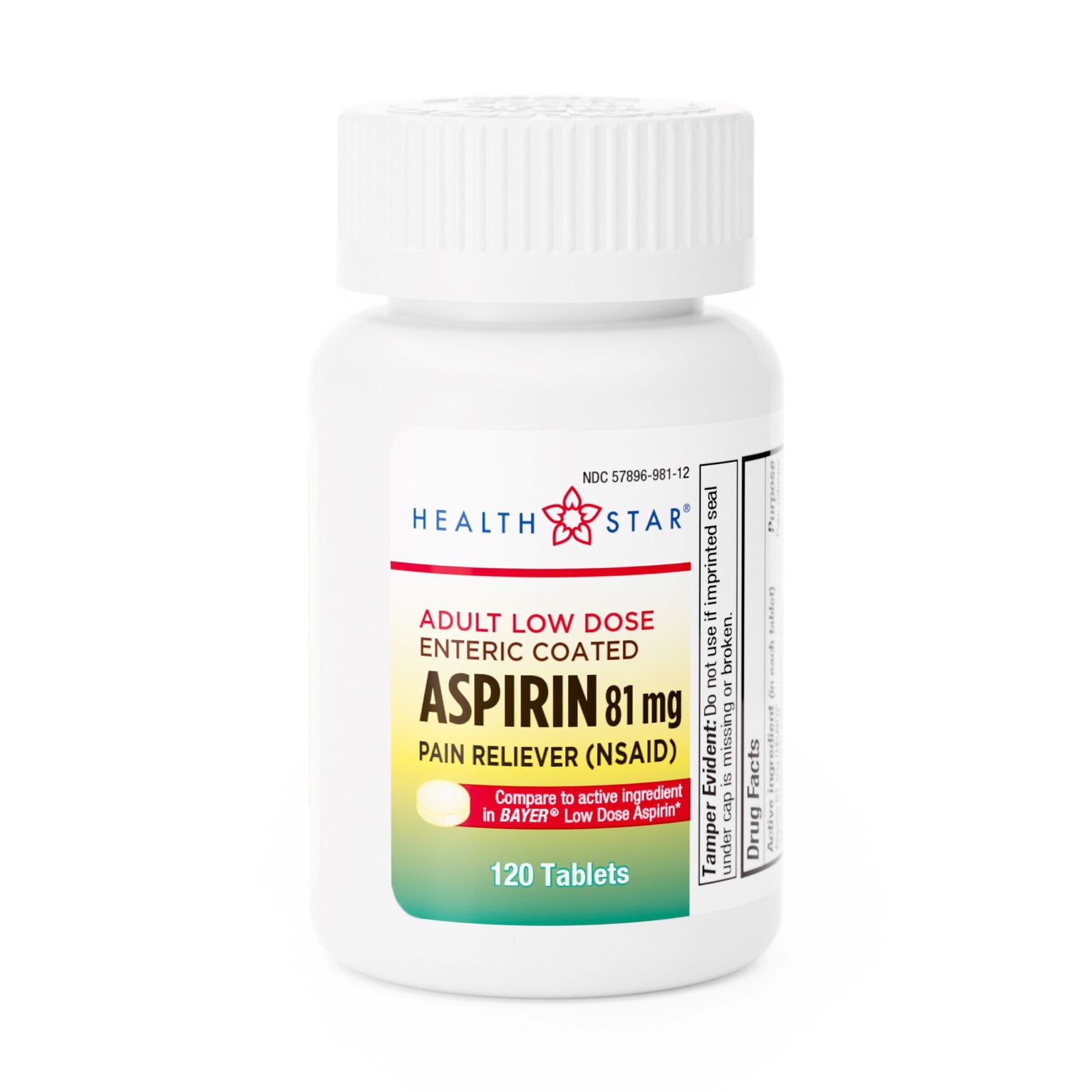 HEALTH STAR® 81 mg Strength Aspirin Tablets