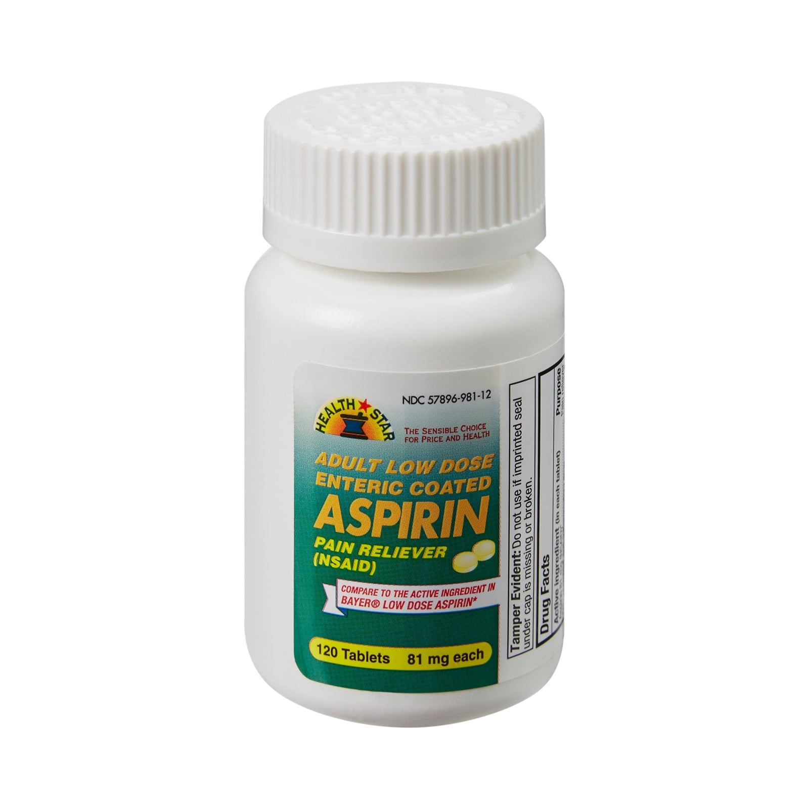 HEALTH STAR® 81 mg Strength Aspirin Tablets