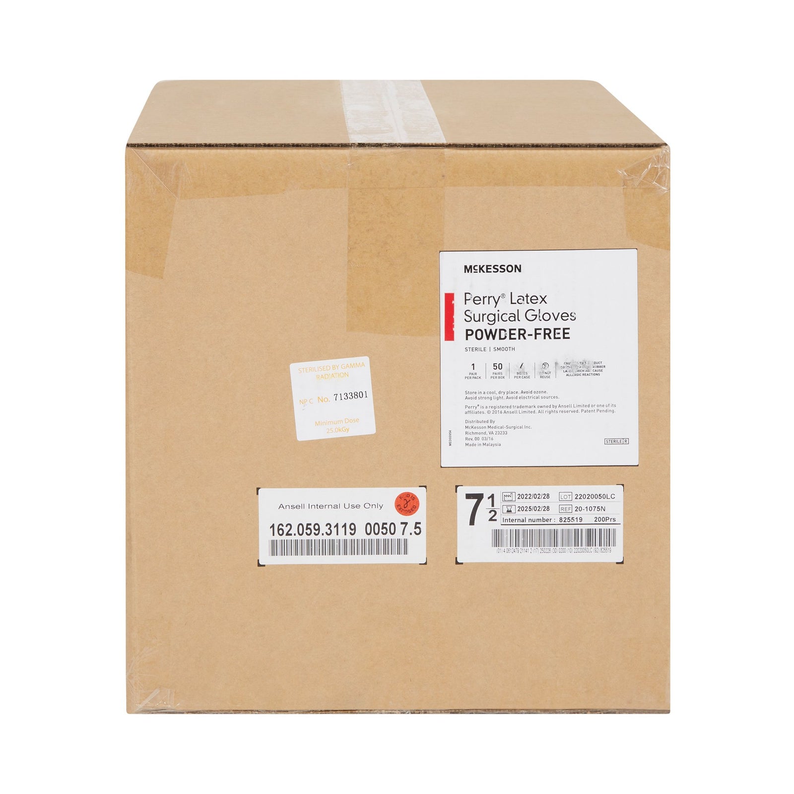 McKesson MedSurg Sterile Latex Surgical Gloves, Smooth