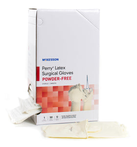McKesson MedSurg Sterile Latex Surgical Gloves, Smooth image