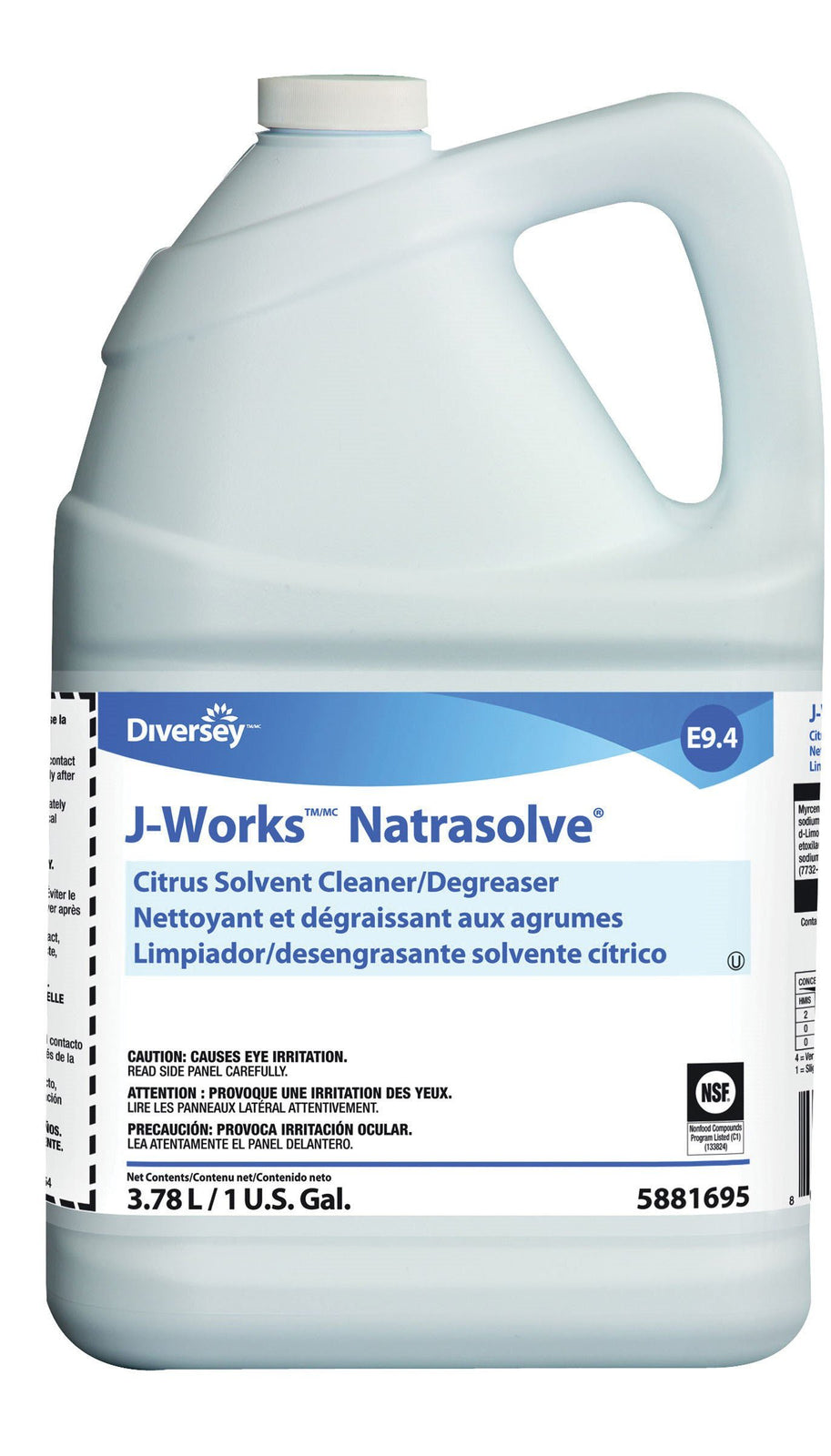 Diversey J-Works Natrasolve Citrus Solvent Cleaner/Degreaser, 1 gal