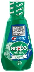 Crest Scope Classic Mouthwash 1.2 oz Original Mint Flavor
