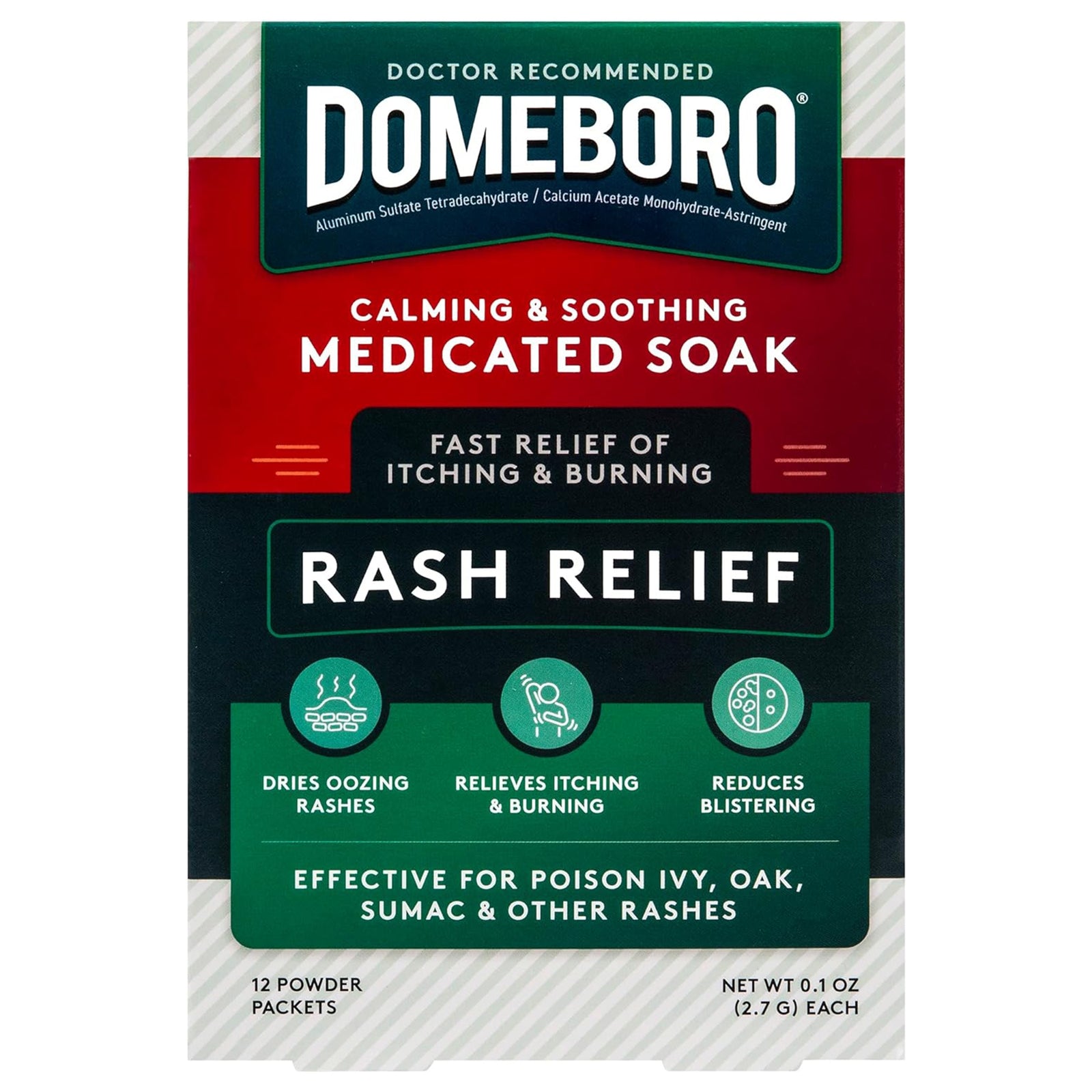 Domeboro® Rash Relief Itch Relief Powder 2.2 Gram Packets