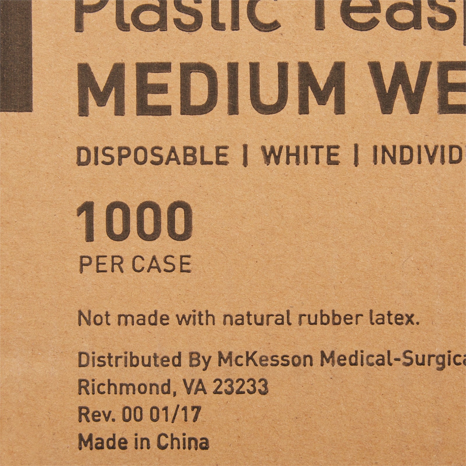 McKesson MedSurg Plastic Teaspoon, White, Individually Wrapped