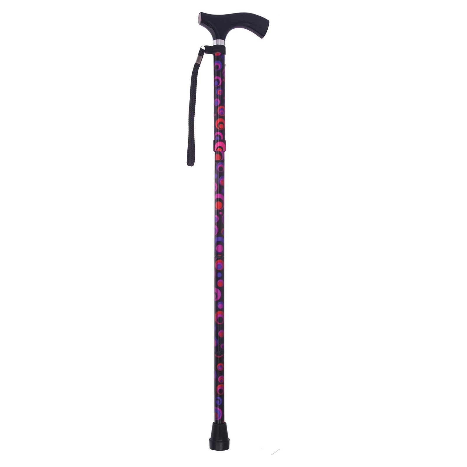 Switch Sticks Folding Cane Aluminum 32 to 37 Inch Height Circle Print