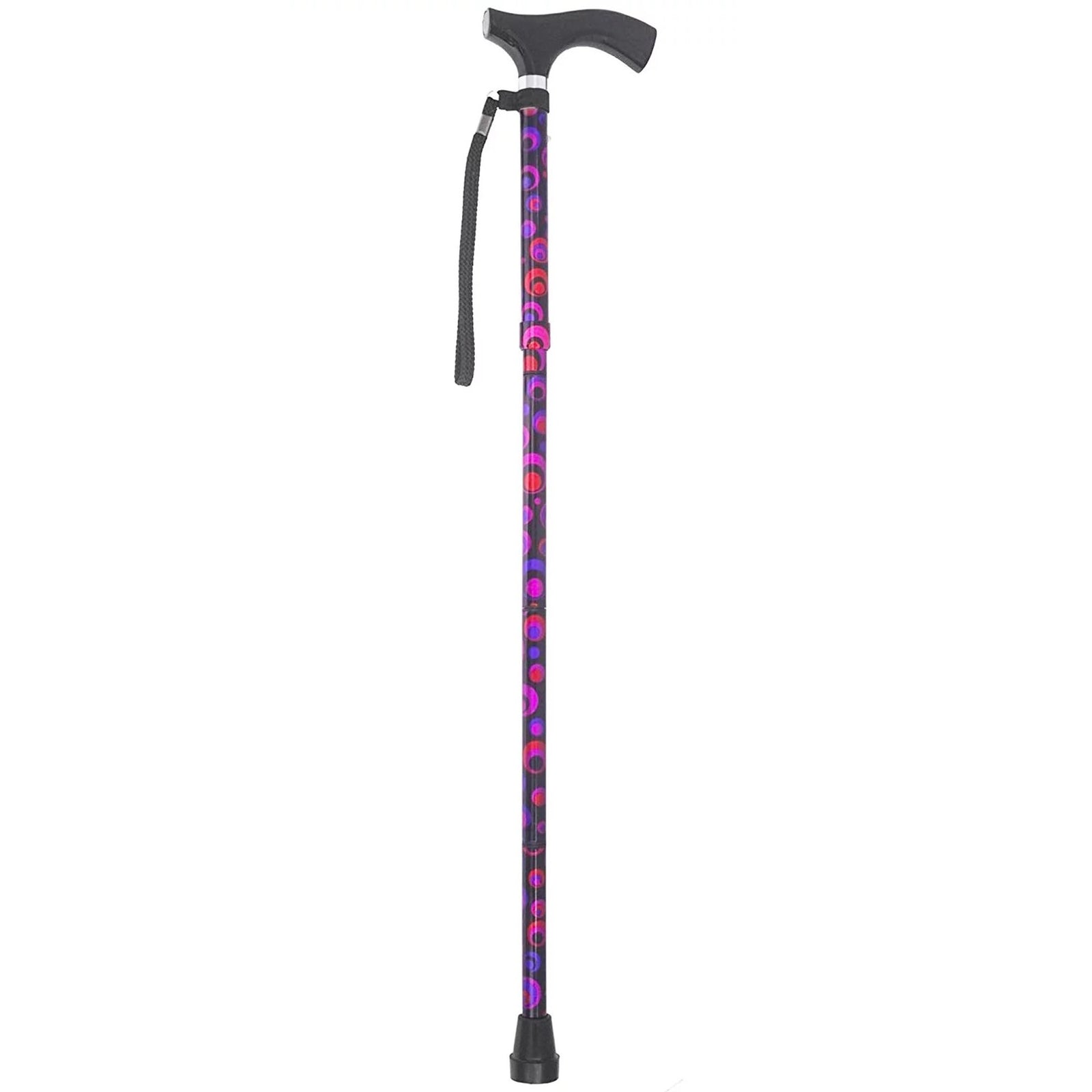 Switch Sticks Folding Cane Aluminum 32 to 37 Inch Height Circle Print
