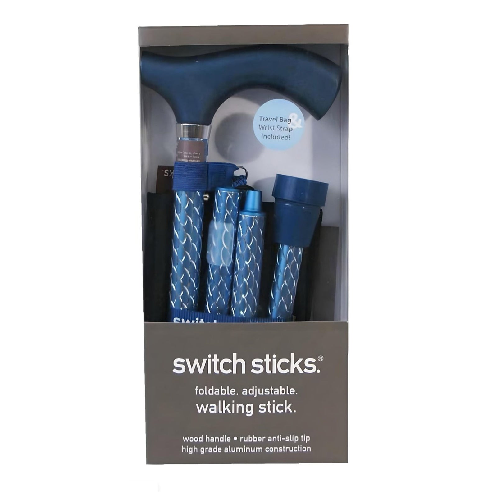 Switch Sticks Adjustable Aluminum Folding Cane