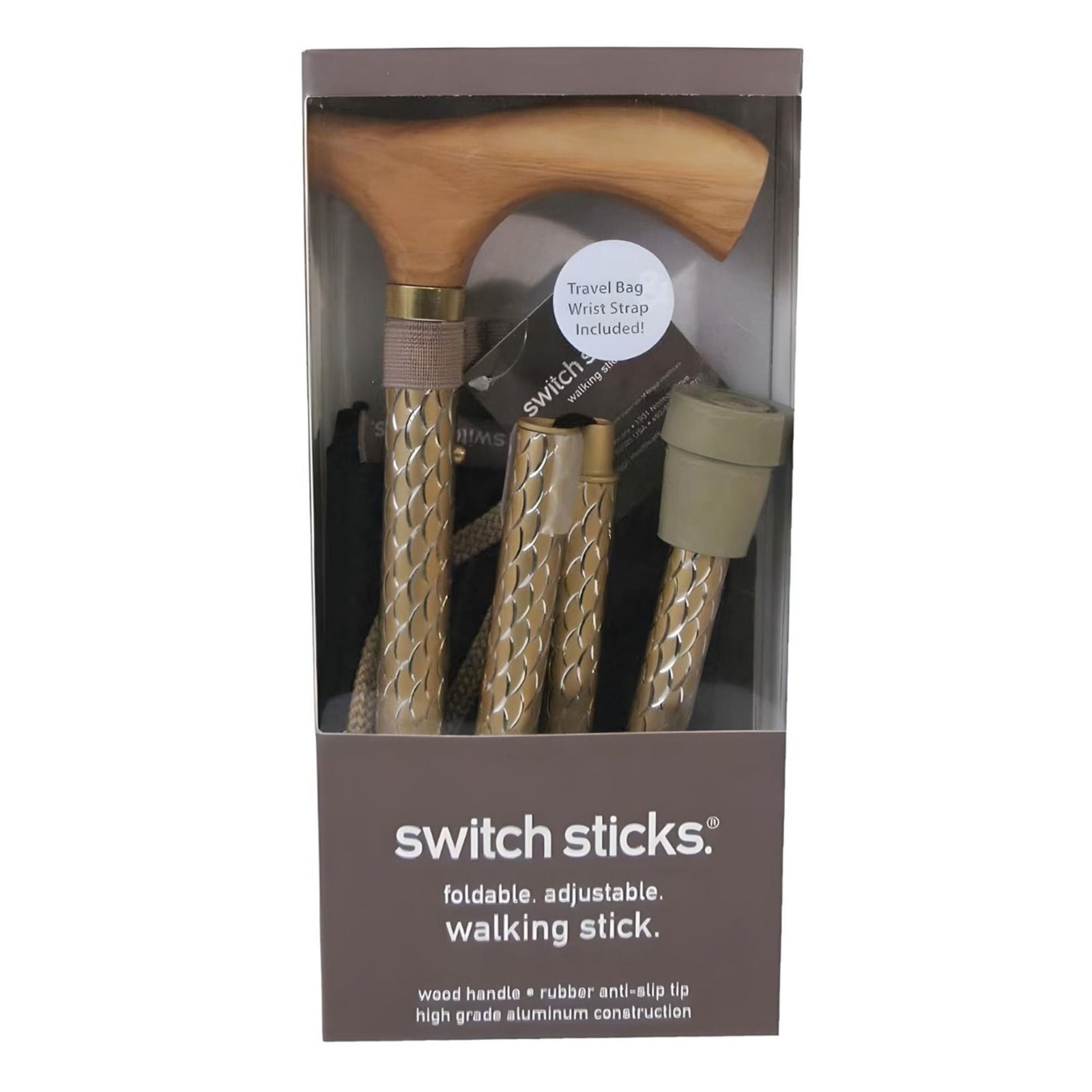 Switch Sticks Adjustable Aluminum Folding Cane