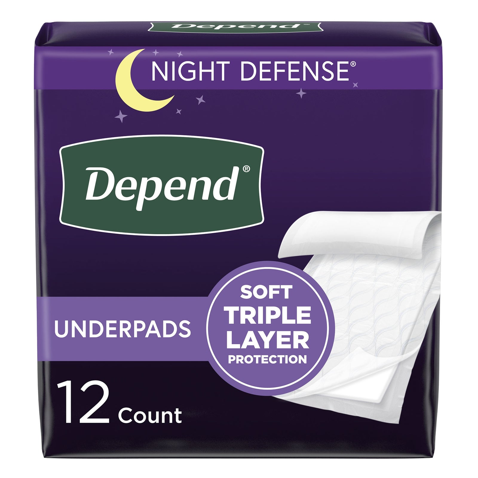 Depend Night Defense Disposable Underpad 21 x 36 Inch