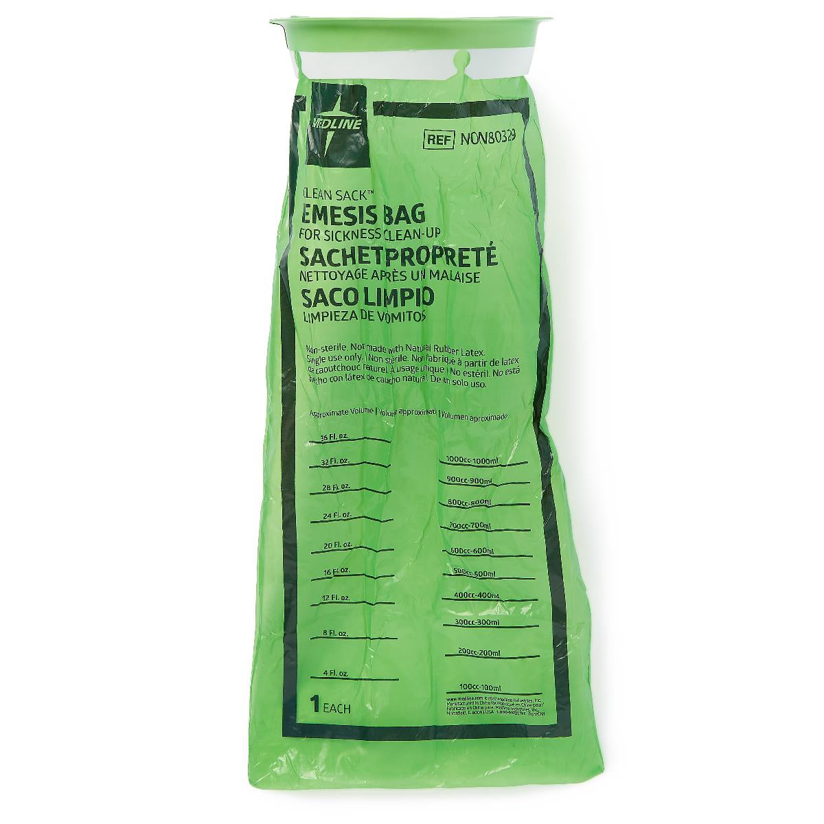 Clean Sack™ Emesis Bag 36 oz. Green